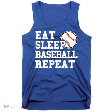 Eat Sleep Baseball Repeat Meaningful Gift Tank Top