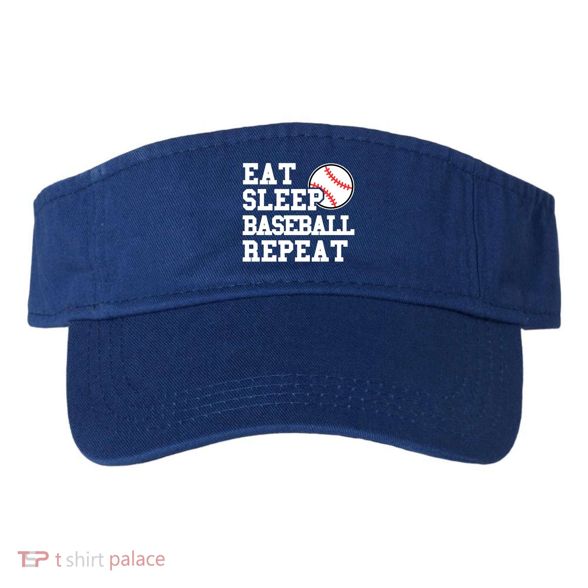 Eat Sleep Baseball Repeat Meaningful Gift Visor