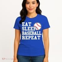 Eat Sleep Baseball Repeat Meaningful Gift Women's T-Shirt thumb 4
