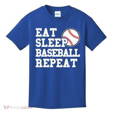 Eat Sleep Baseball Repeat Meaningful Gift Kids T-Shirt