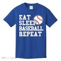 Eat Sleep Baseball Repeat Meaningful Gift Kids T-Shirt thumb 0