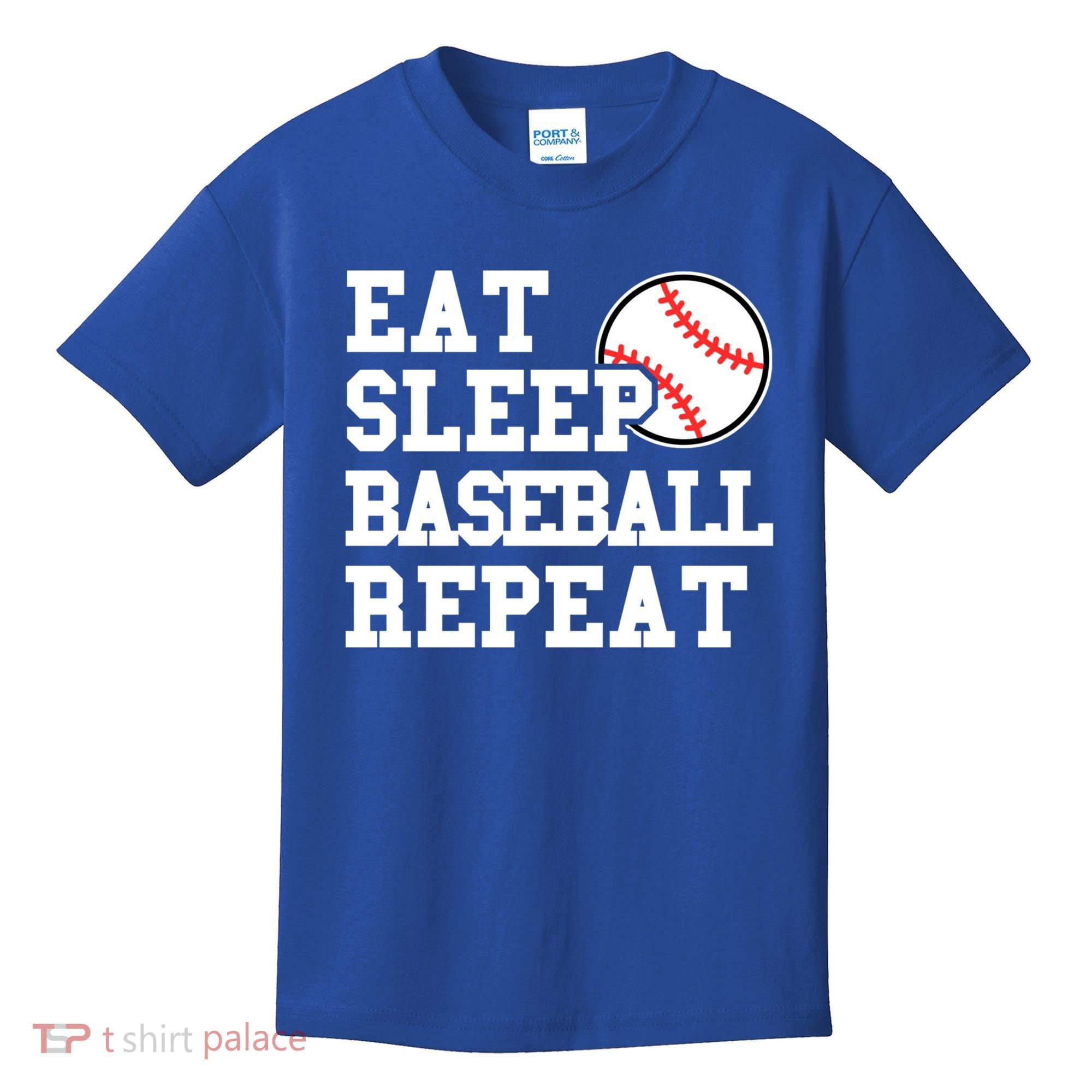 Eat Sleep Baseball Repeat Meaningful Gift Kids T-Shirt