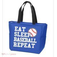 Eat Sleep Baseball Repeat Meaningful Gift Tote Bag thumb 3
