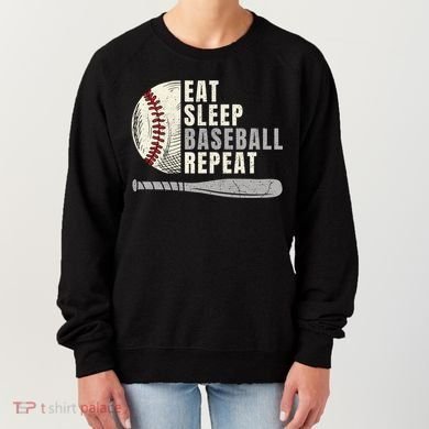 Eat Sleep Baseball Repeat Funny Baseball Player Cool Gift Women's Sweatshirt