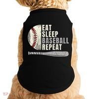 Eat Sleep Baseball Repeat Funny Baseball Player Cool Gift Doggie Tank thumb 0