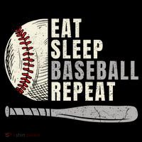 Eat Sleep Baseball Repeat Funny Baseball Player Cool Gift USA-Made Doggie Bandana thumb 2