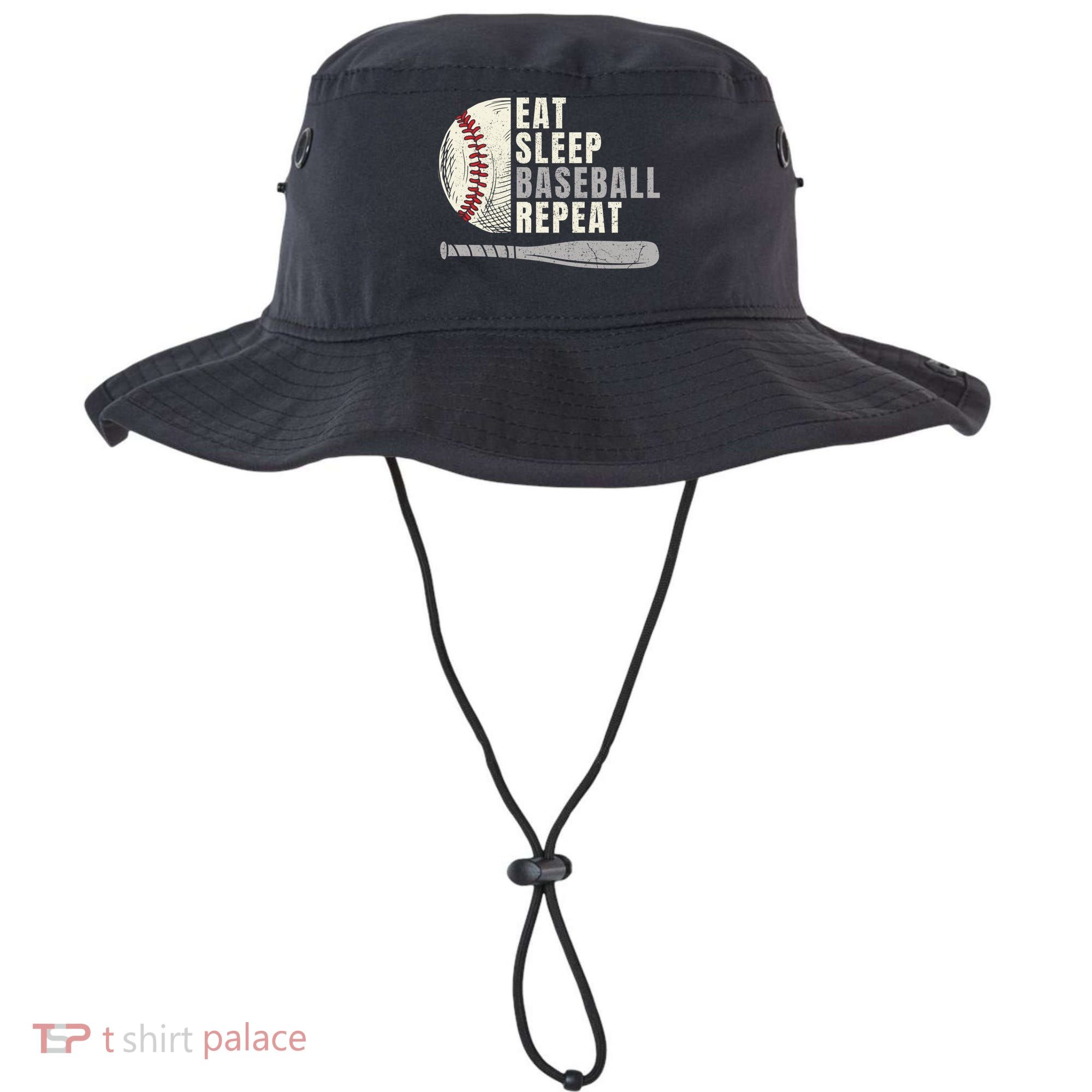 Eat Sleep Baseball Repeat Funny Baseball Player Cool Gift Bucket Hat