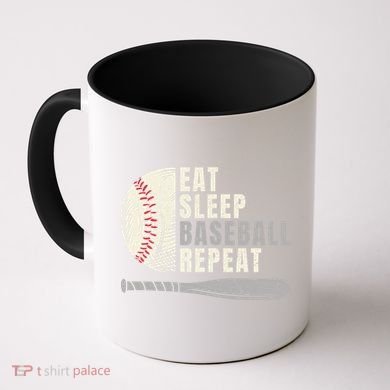 Eat Sleep Baseball Repeat Funny Baseball Player Cool Gift Coffee Mug