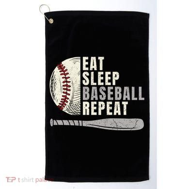 Eat Sleep Baseball Repeat Funny Baseball Player Cool Gift Golf Towel