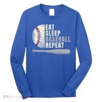 Eat Sleep Baseball Repeat Funny Baseball Player Cool Gift Long Sleeve Shirt thumb 0
