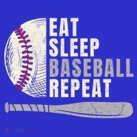 Eat Sleep Baseball Repeat Funny Baseball Player Cool Gift Long Sleeve Shirt thumb 2