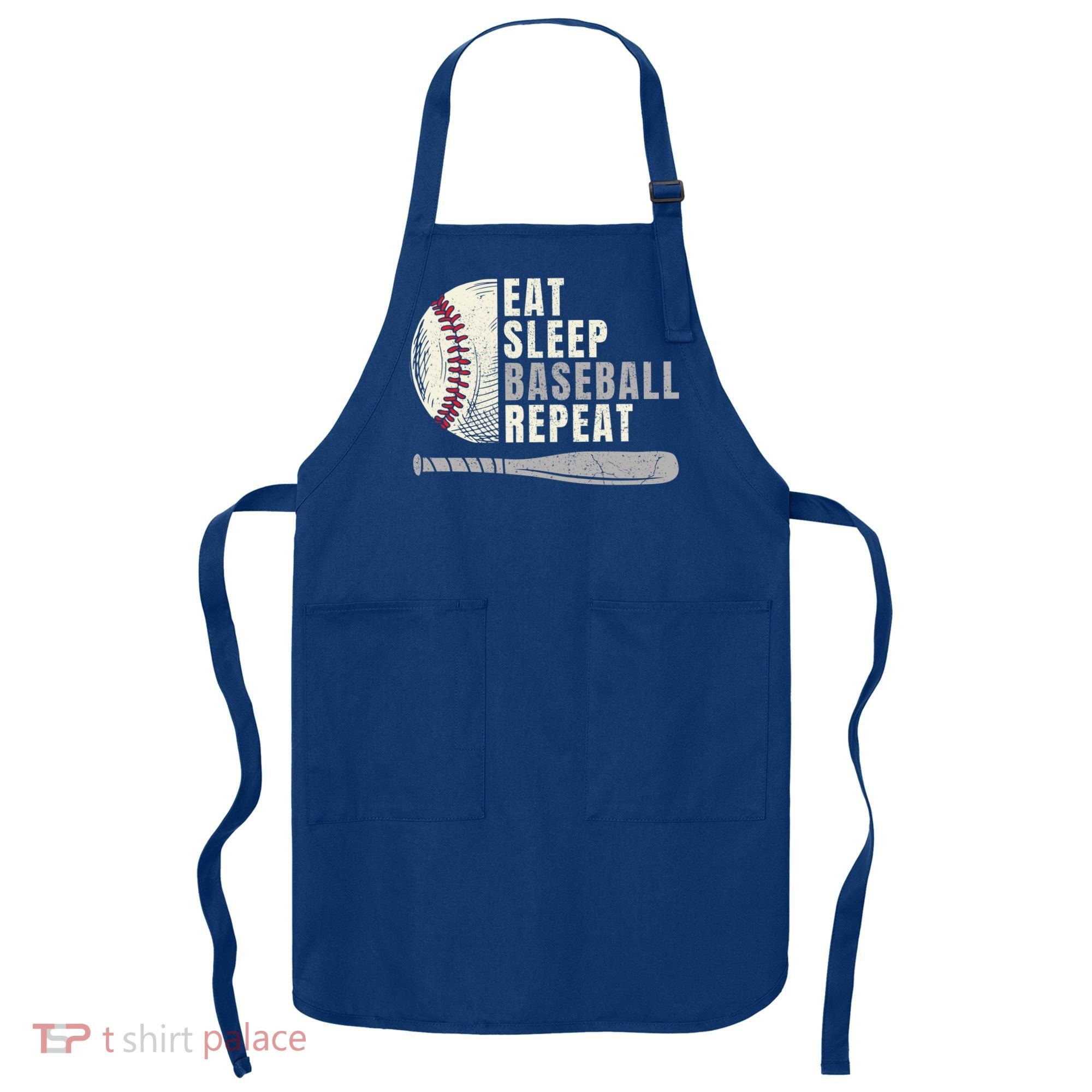 Eat Sleep Baseball Repeat Funny Baseball Player Cool Gift Apron