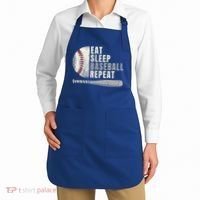 Eat Sleep Baseball Repeat Funny Baseball Player Cool Gift Apron thumb 2