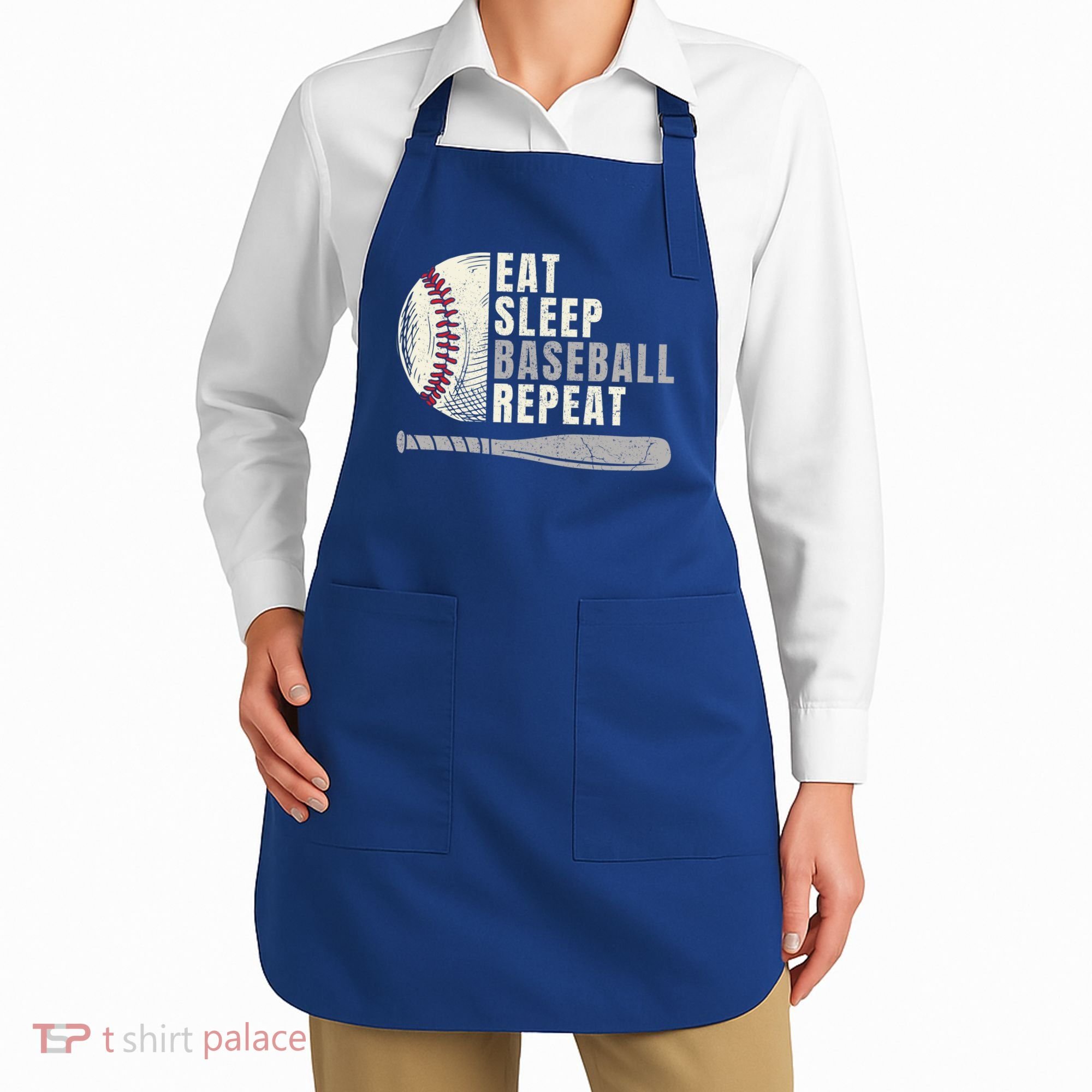 Eat Sleep Baseball Repeat Funny Baseball Player Cool Gift Apron