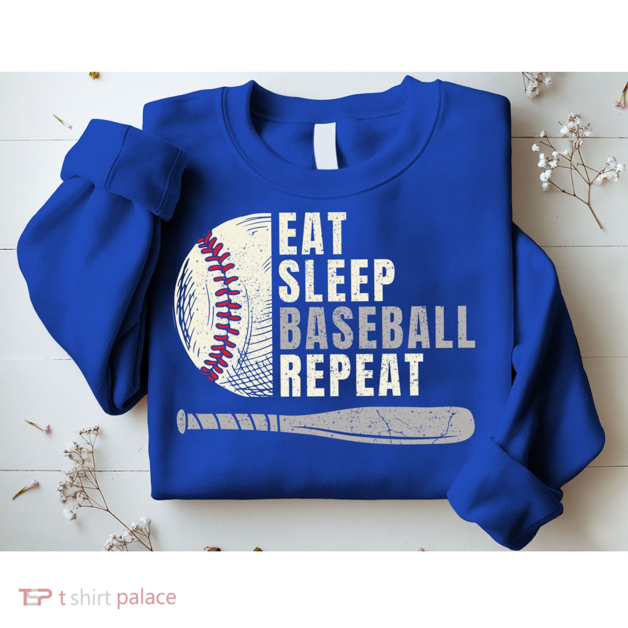 Eat Sleep Baseball Repeat Funny Baseball Player Cool Gift Sweatshirt