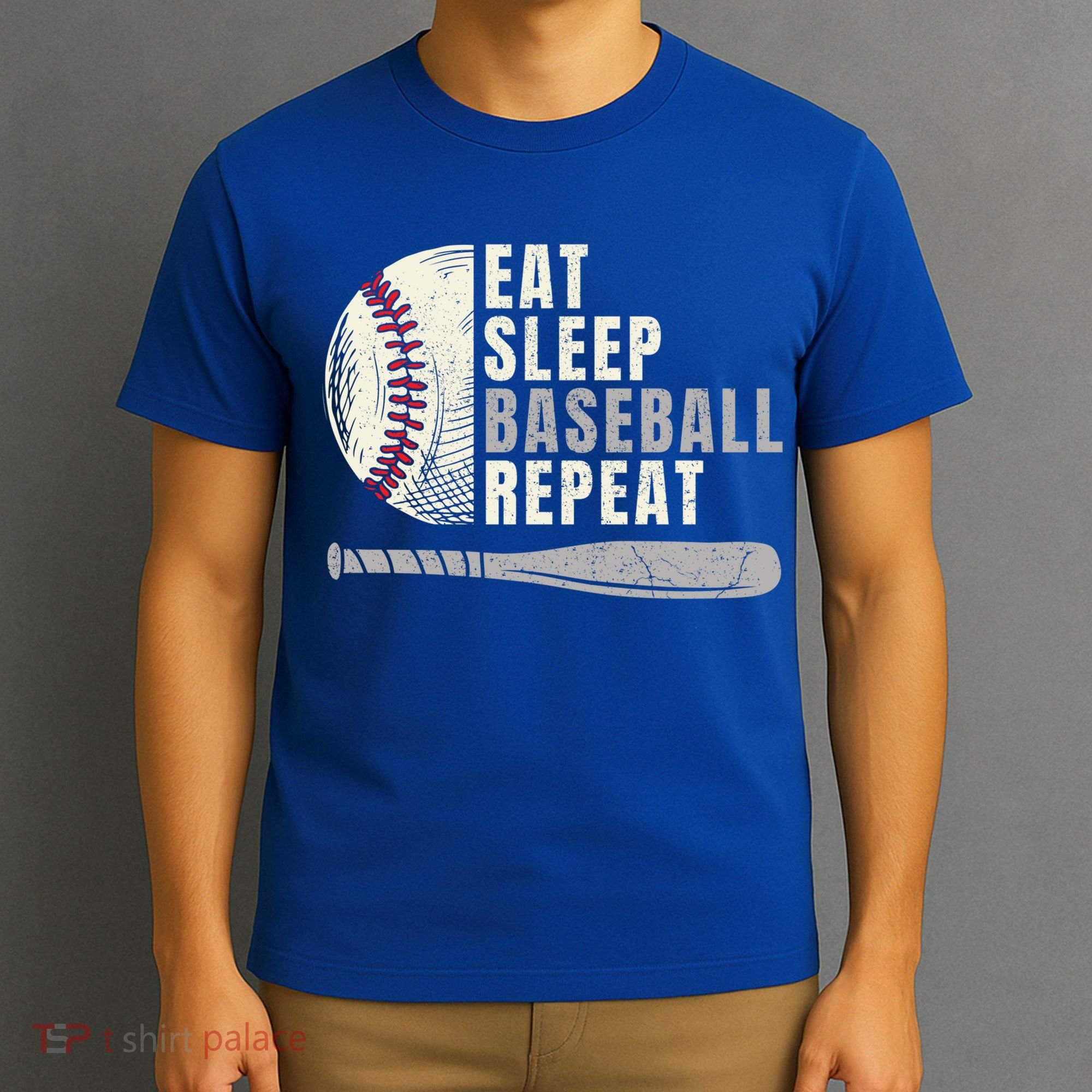 Eat Sleep Baseball Repeat Funny Baseball Player Cool Gift T-Shirt