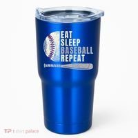 Eat Sleep Baseball Repeat Funny Baseball Player Cool Gift Tumbler thumb 0
