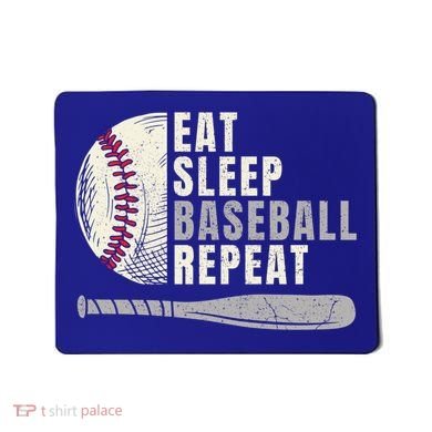 Eat Sleep Baseball Repeat Funny Baseball Player Cool Gift Mousepad