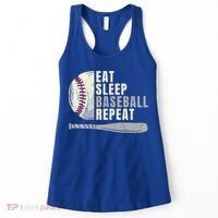 Eat Sleep Baseball Repeat Funny Baseball Player Cool Gift Women's Tank Top thumb 0