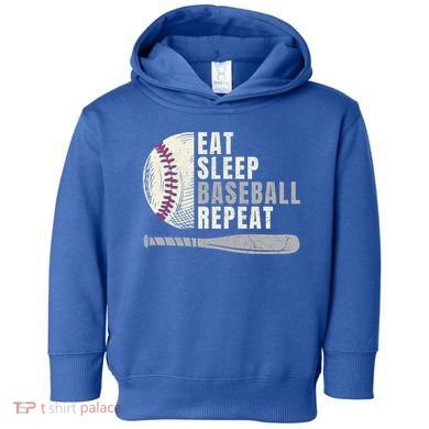 Eat Sleep Baseball Repeat Funny Baseball Player Cool Gift Toddler Hoodie