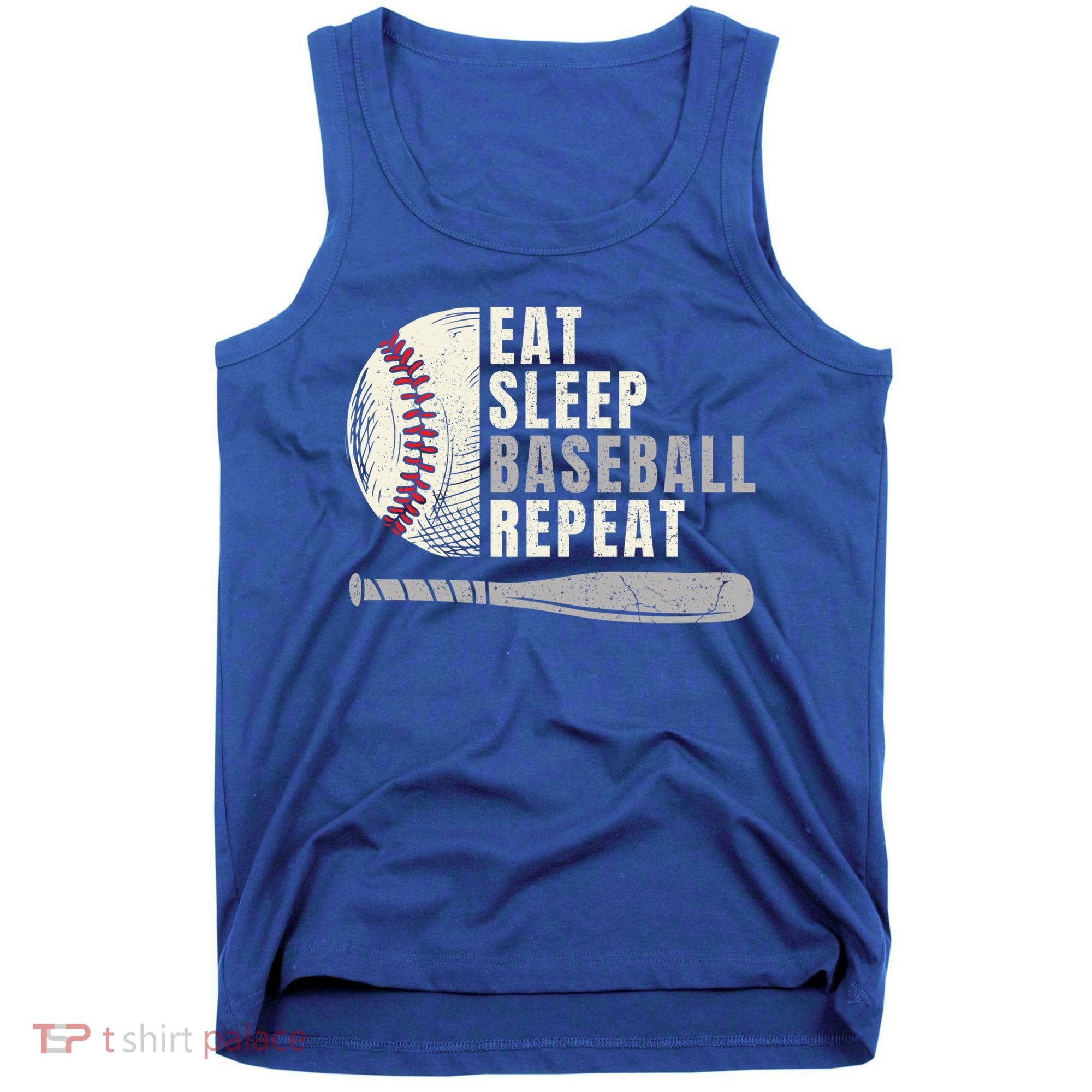 Eat Sleep Baseball Repeat Funny Baseball Player Cool Gift Tank Top