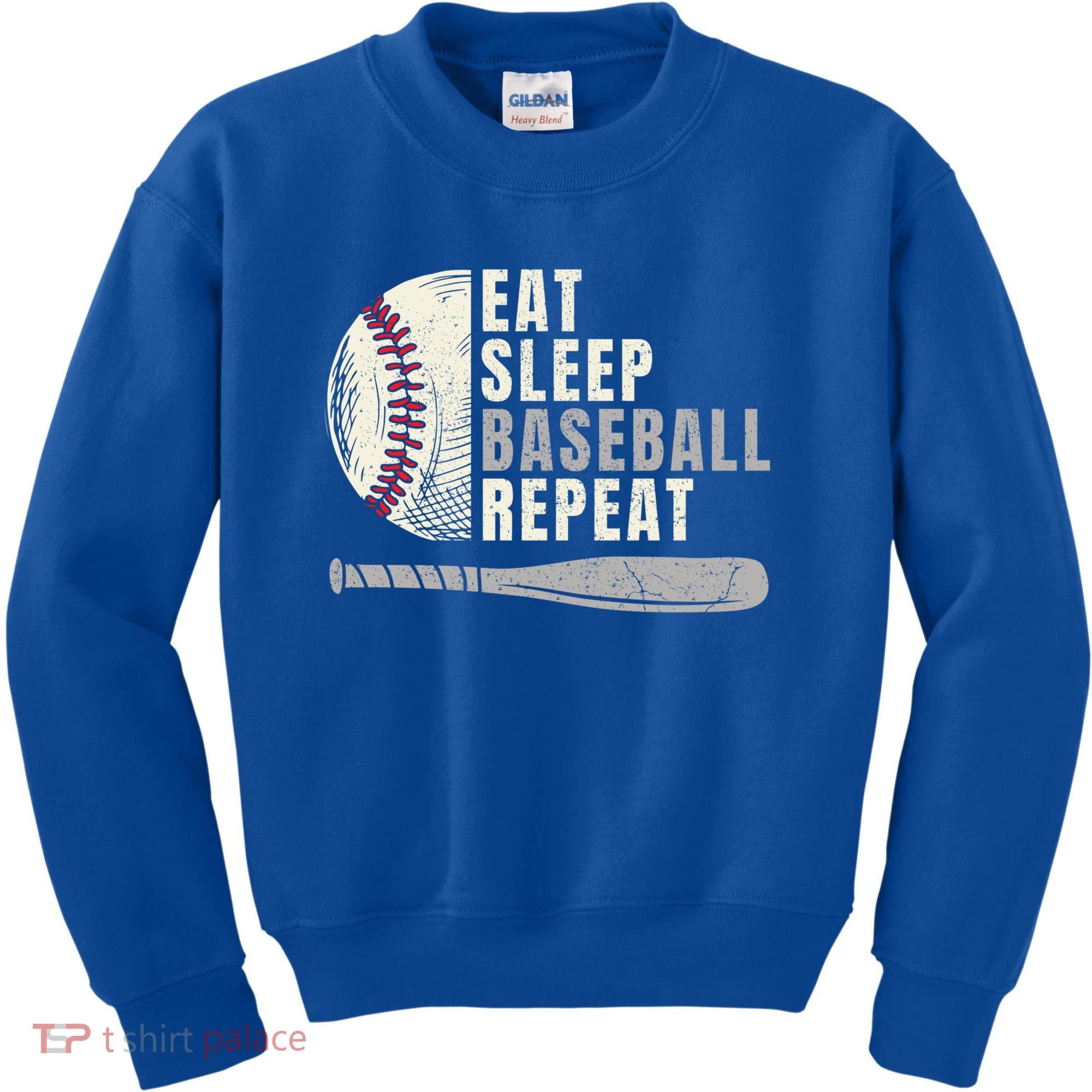 Eat Sleep Baseball Repeat Funny Baseball Player Cool Gift Kids Sweatshirt