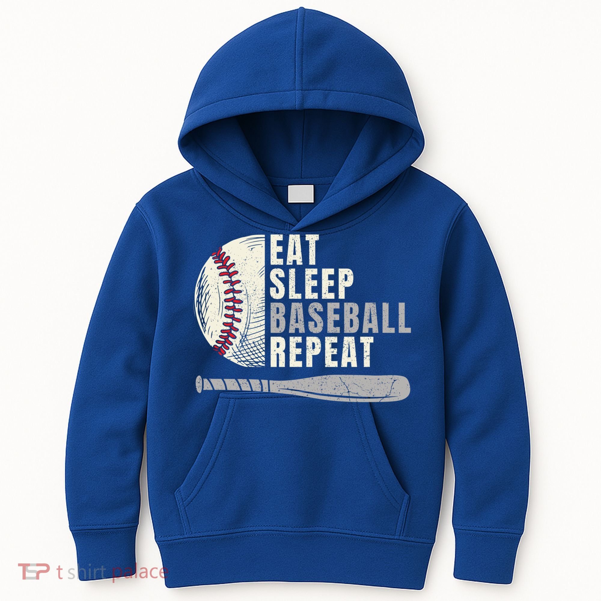 Eat Sleep Baseball Repeat Funny Baseball Player Cool Gift Kids Hoodie