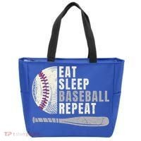 Eat Sleep Baseball Repeat Funny Baseball Player Cool Gift Tote Bag thumb 0