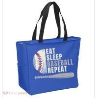 Eat Sleep Baseball Repeat Funny Baseball Player Cool Gift Tote Bag thumb 2