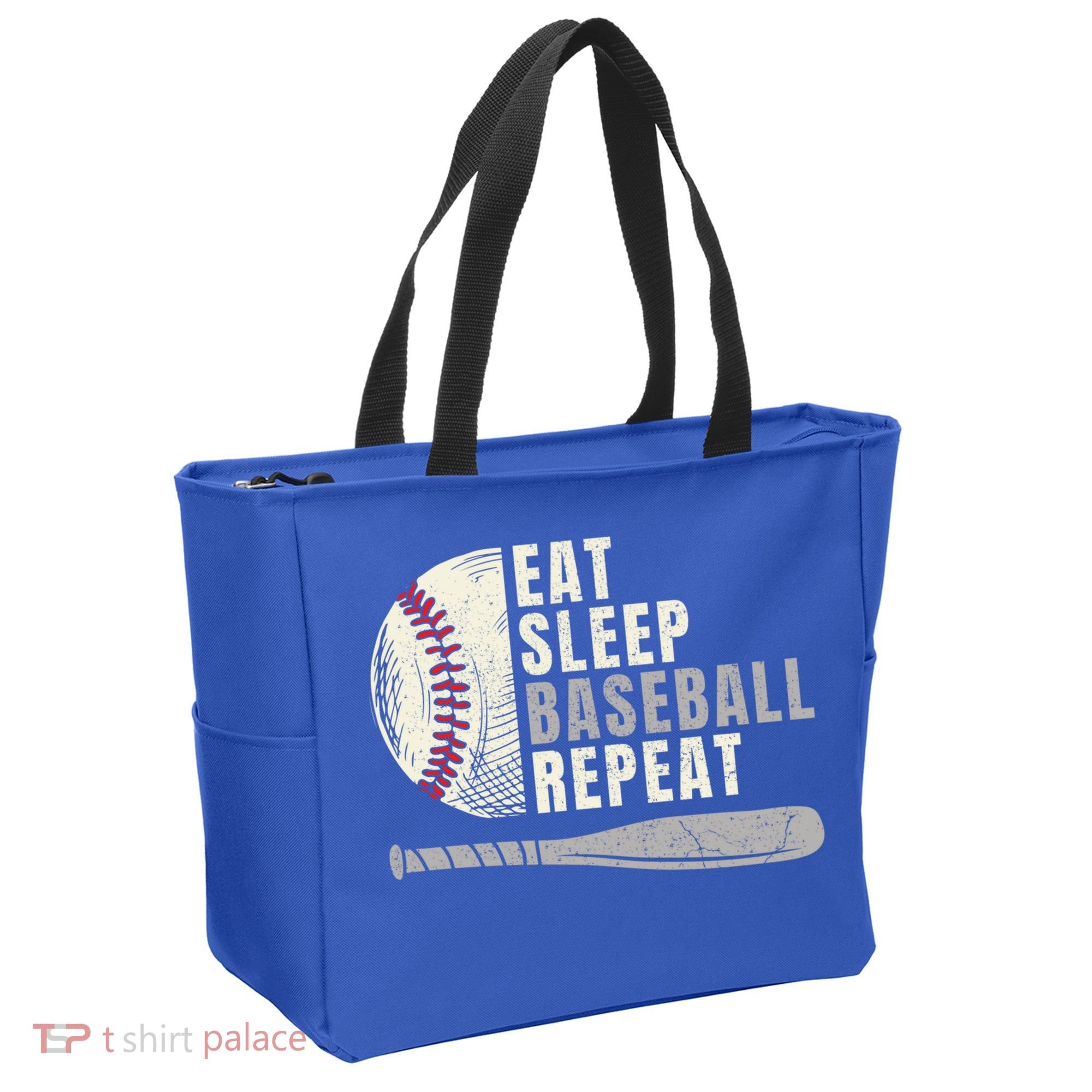 Eat Sleep Baseball Repeat Funny Baseball Player Cool Gift Tote Bag