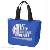 Eat Sleep Baseball Repeat Funny Baseball Player Cool Gift Tote Bag thumb 3