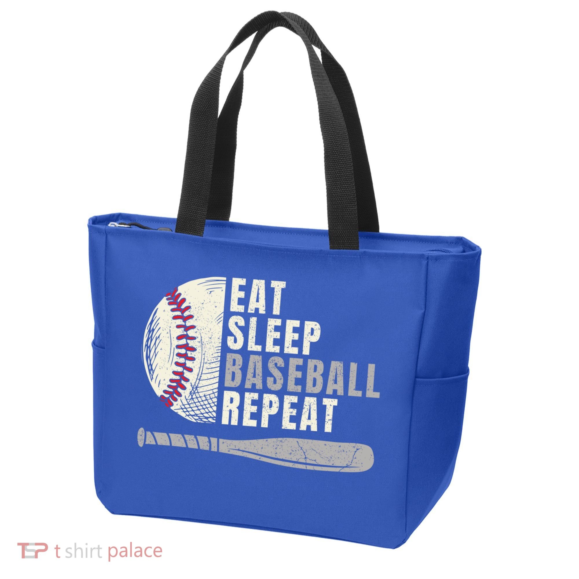 Eat Sleep Baseball Repeat Funny Baseball Player Cool Gift Tote Bag