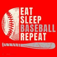 Eat Sleep Baseball Repeat Funny Baseball Player Cool Gift Santa Hat thumb 1