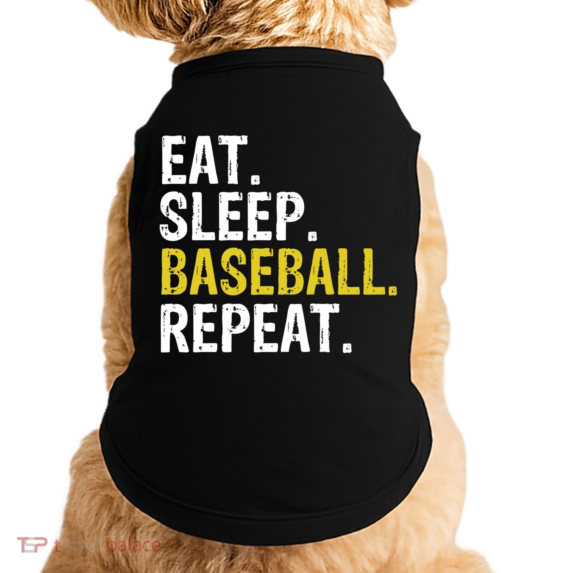Eat Sleep Baseball Repeat Gift Doggie Tank
