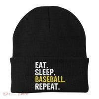 Eat Sleep Baseball Repeat Gift Beanie thumb 0
