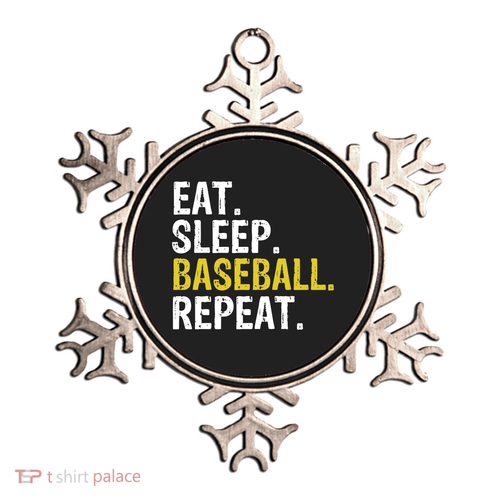 Eat Sleep Baseball Repeat Gift Ornament