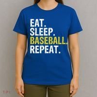 Eat Sleep Baseball Repeat Gift T-Shirt thumb 4