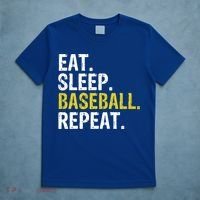 Eat Sleep Baseball Repeat Gift T-Shirt thumb 5