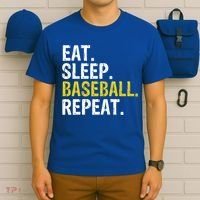 Eat Sleep Baseball Repeat Gift T-Shirt thumb 6