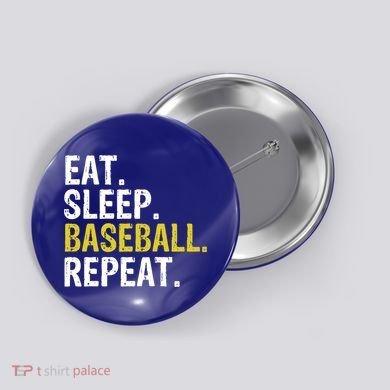 Eat Sleep Baseball Repeat Gift Button