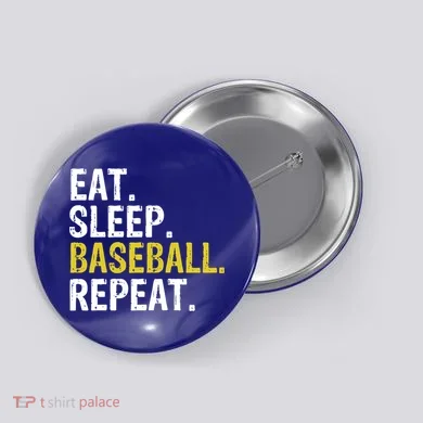 Eat Sleep Baseball Repeat Gift Button