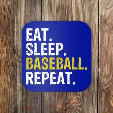 Eat Sleep Baseball Repeat Gift Coaster