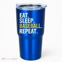 Eat Sleep Baseball Repeat Gift Tumbler thumb 0