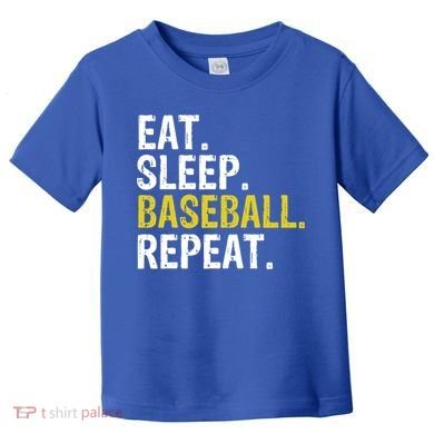 Eat Sleep Baseball Repeat Gift Toddler T-Shirt