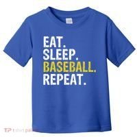 Eat Sleep Baseball Repeat Gift Toddler T-Shirt thumb 0