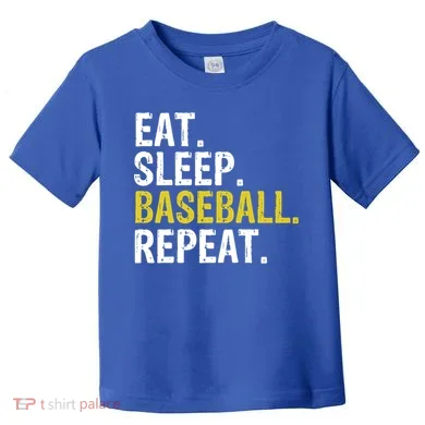 Eat Sleep Baseball Repeat Gift Toddler T-Shirt
