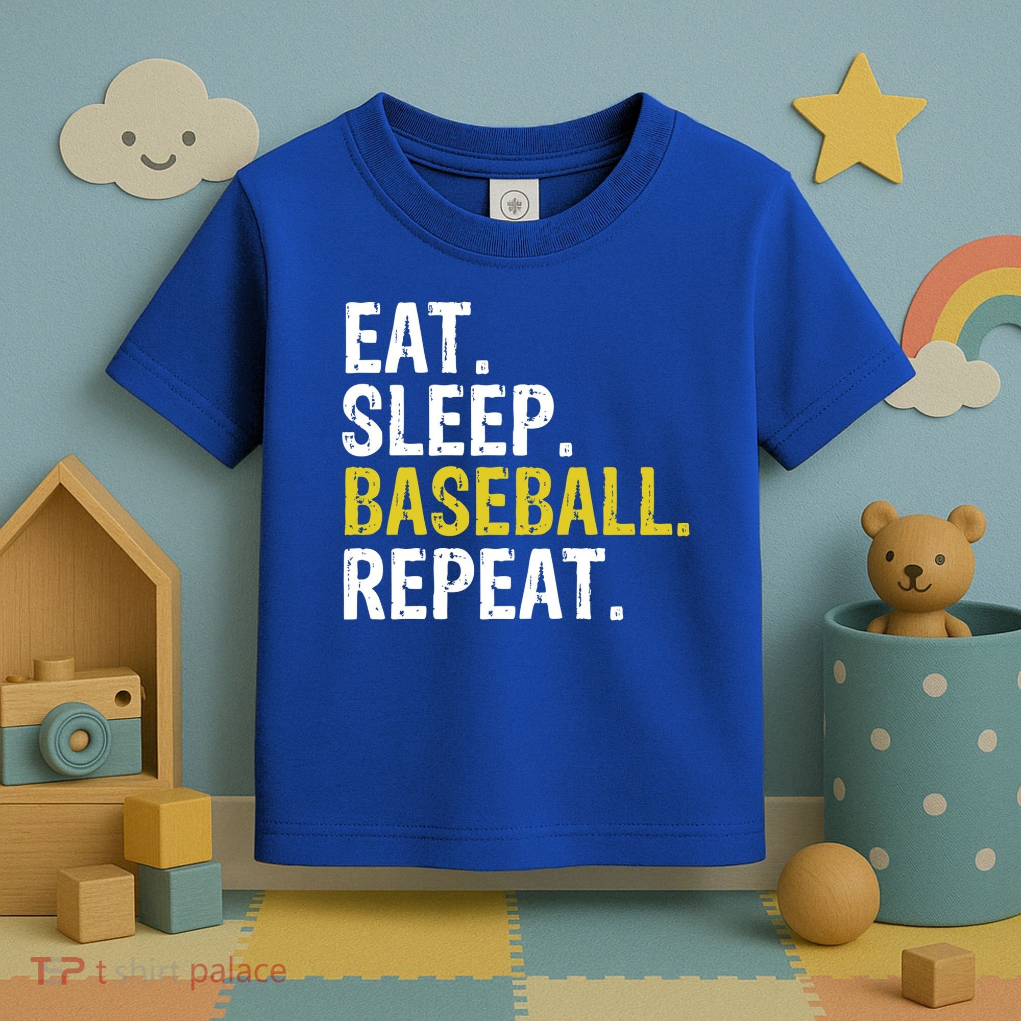 Eat Sleep Baseball Repeat Gift Toddler T-Shirt