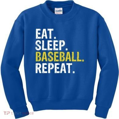 Eat Sleep Baseball Repeat Gift Kids Sweatshirt