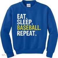 Eat Sleep Baseball Repeat Gift Kids Sweatshirt thumb 0