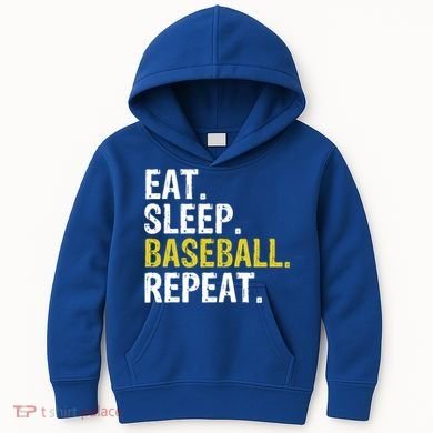 Eat Sleep Baseball Repeat Gift Kids Hoodie